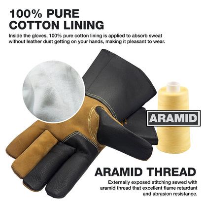 KameLo Premium Leather TIG/MIG Welding Gloves KC Certified | 819-PD