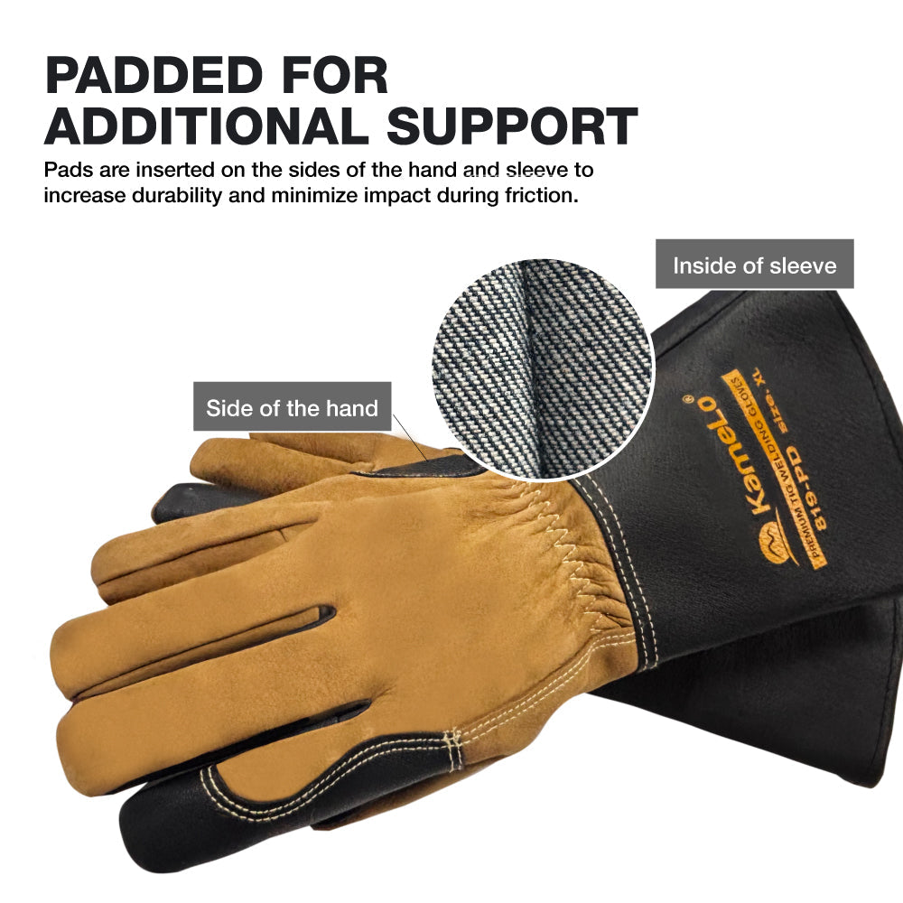 KameLo Premium Leather TIG/MIG Welding Gloves KC Certified | 819-PD