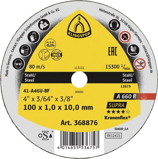 KLINGSPOR A 660 R Supra Cutting Wheels – 40 Pack