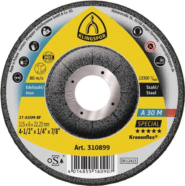 KLINGSPOR A 30 M Special Grinding Discs – 10 Pack 310900