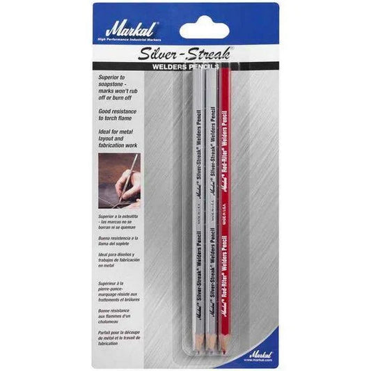 Markal Welders Pencil Red-Riter & 2 x Silver Streak