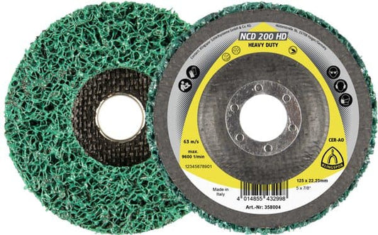 KLINGSPOR NCD 200 HD Cleaning wheel for Stainless steel, Steel, NF metals, Paint, Varnish, Filling compound