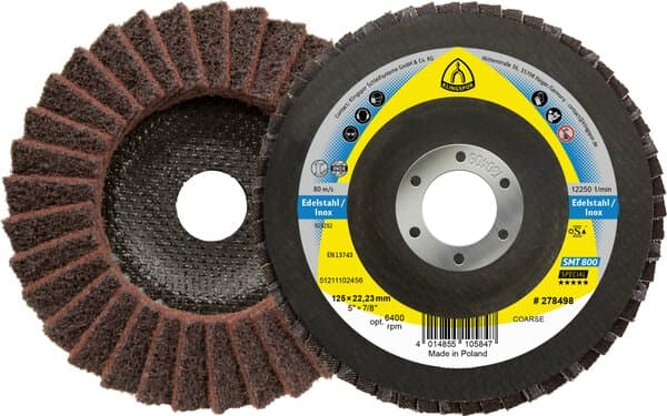 KLINGSPOR SMT 800 Special Non-Woven Flap Discs – 5 Pack
