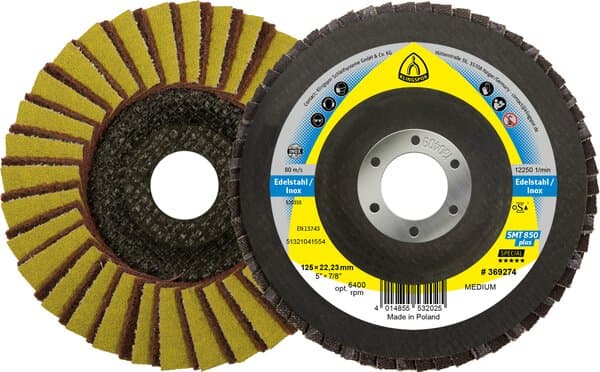 KLINGSPOR SMT 850 plus Special Combination Finishing Flap Discs – 5 Pack