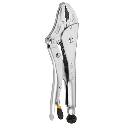 TOLSEN 10049 250mm locking pliers, unpackaged, showing curved jaws and release lever