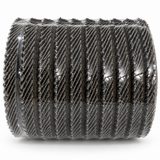 Tyrolit ONE 125 mm Form 27A 40-grit flap discs, 40-grit abrasive flap edges and shrink wrap detail