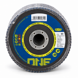 Tyrolit ONE 125 mm 60-grit flap discs, wrapped pack of 10, front view