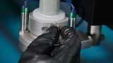 UNIMIG Stealth 3000 CNC table collision-protection torch holder with spring tension adjustment