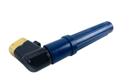 Vlamboog Progress 400 electrode holder angled side view showing the twist-grip handle and head