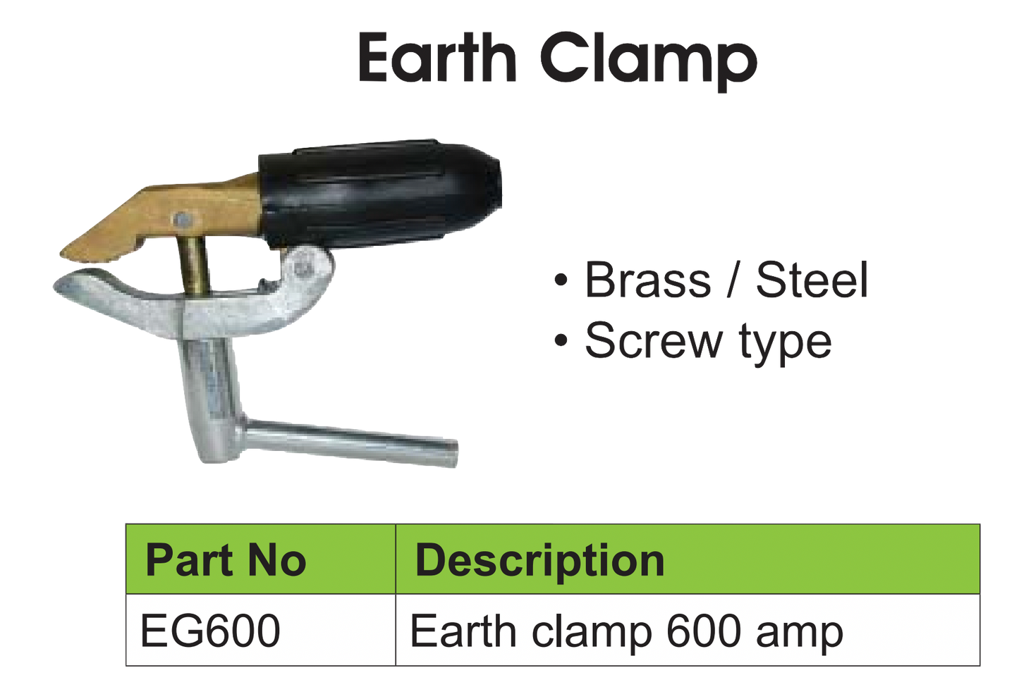 ArcForce Ground Earth Clamp 600A EG600