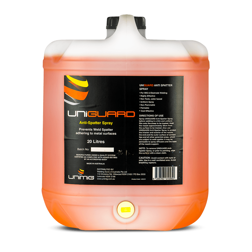 Anti-Spatter Spray - Water Based (5L & 20L) - UNIGUARD20 - A&S Welding & Electrical