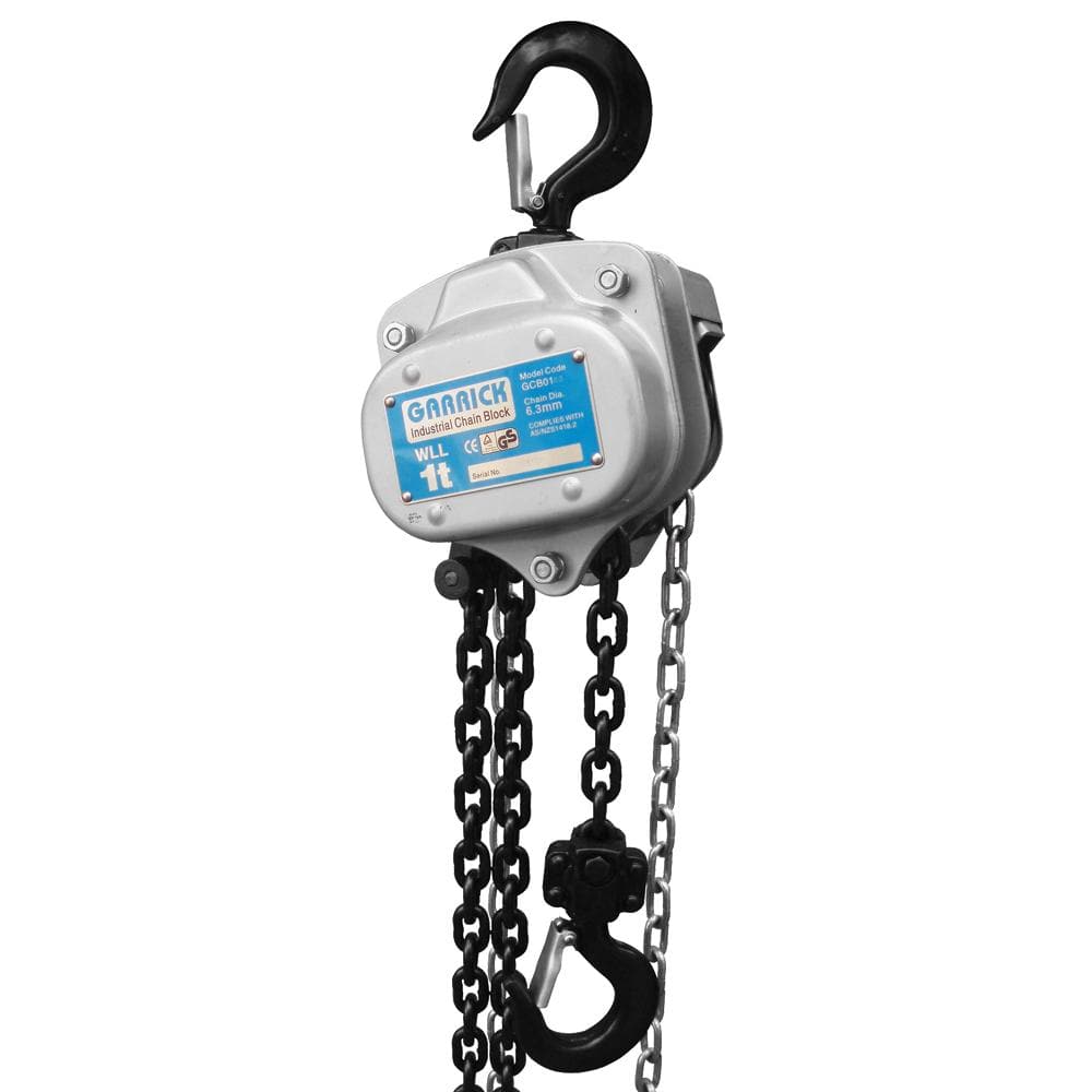 GARRICK GCBLL0103 1 Ton 3m Industrial Chain Block - GCBLL0103 - A&S Welding & Electrical