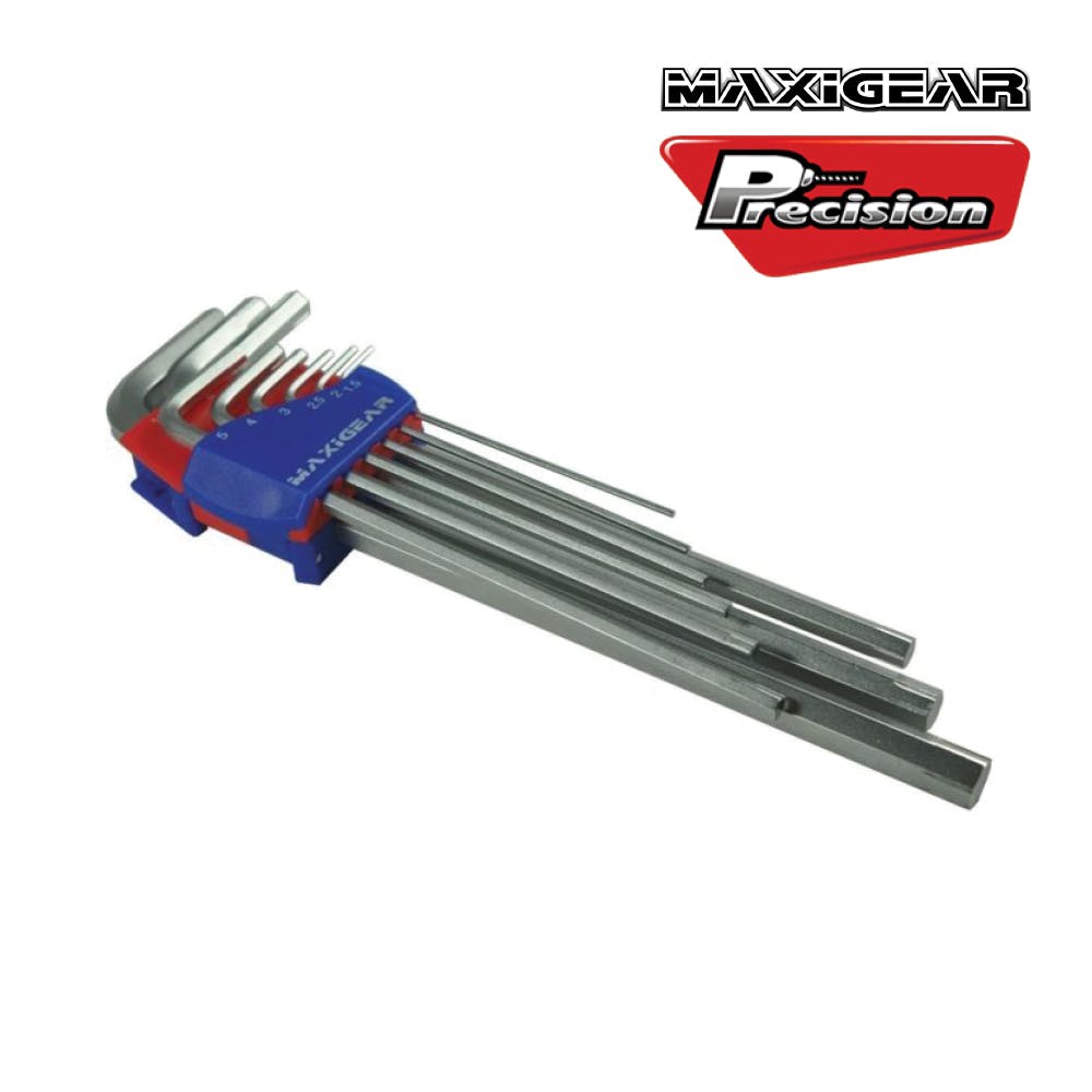 Precision Maxigear Hex Key & Extractor - 9 Piece Metric/Imperial